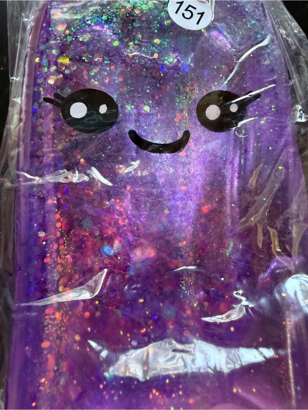 New Purple Sugar Sparkle Ice Pop Popsicle Squishy Squeeze Glitter Toy 5+